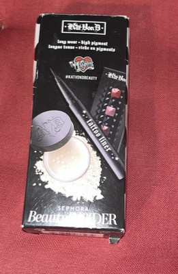 KVD Kat Von D Sephora Beauty Insider Birthday Box Liner - Powder - Lipstick NIB