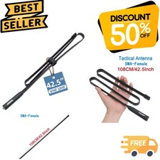 High Gain 5.0dBi Dual Band Antenna - 42.5-Inch Performance for Two Way Radios