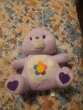 Care Bears PURPLE HARMONY BEAR 10" Plush 2003 Pre-owned Good Condition