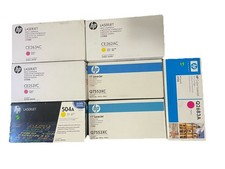 Lot of 7 NEW Genuine HP LaserJet Color LaserJet Toner Cartridges Mixed Lot