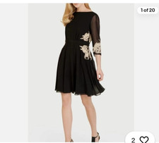 ted baker gaenor dress cream embroidery euc sz 3