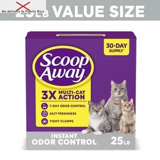 Clumping Cat Litter, Instant Odor Control With Clean Breeze Scent, 25 lb. Box