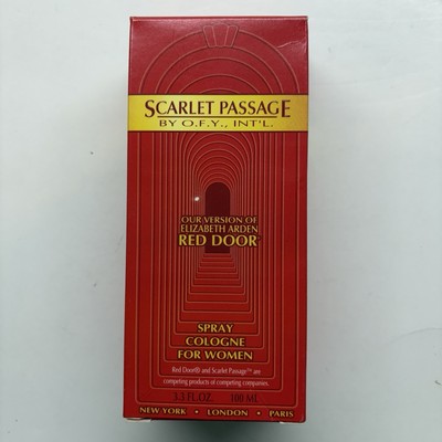 Vintage Scarlet Passage By OFY Womens Spray Cologne 3.3 Oz Paris Red Door Box