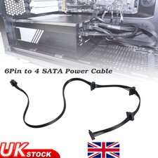 6 Pin to 4 SATA Drive Cable Replacement fit for Corsair RM1000X RM850X RM750X UK