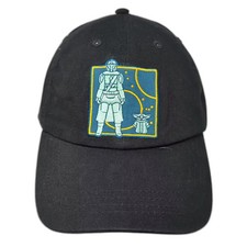 Black Blue Snapback Hat OS Mandalorian Grogu Embroidered Patch Star Wars