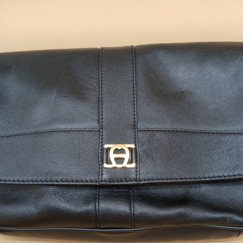 Sac à Main Vintage Étienne Aigner En Cuir Bordeaux - Porté Épaule - Occasion Bon État