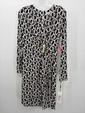 Pre-Owned Calvin Klein Gray Size 6 Knee Length Long Sleeve Dress