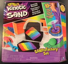 Spin Master 6061653 Kinetic Sand Sandisfactory Set with 2 lbs of Color and Black