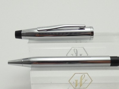 Cross Century II Bright Chrome Kugelschreiber, CT, schwarze Tinte, Aufdruck **NEUWERTIG**