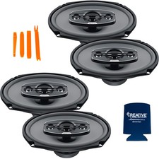 Hertz Audio 2 Pairs of X-690 UNO Series 6x9" 4-Way Coaxial Speakers