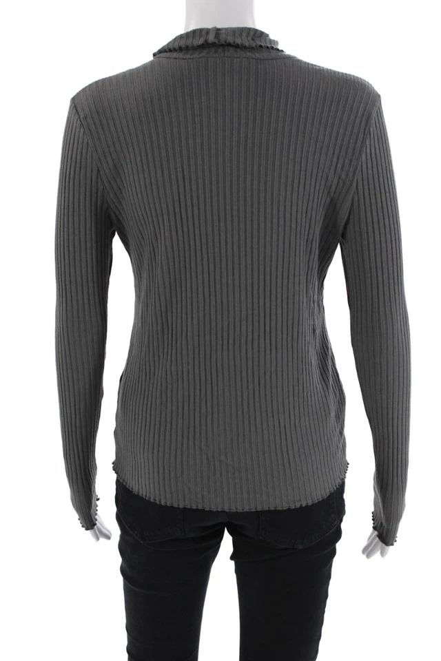 3x1 NYC женщин длинные рукава пуловер водолазка свитер галечный серый размер большой - Изображение 3 из 4