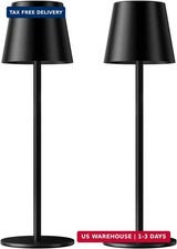 2 Pack Kakanuo Cordless Table Lamp Rechargeable Black - KK 5000mAH Battery Opera