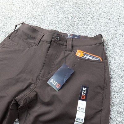 NEW 5.11 Tactical Pants Mens 30X30 Brown Defender Flex Slim Work Outdoor Stretch
