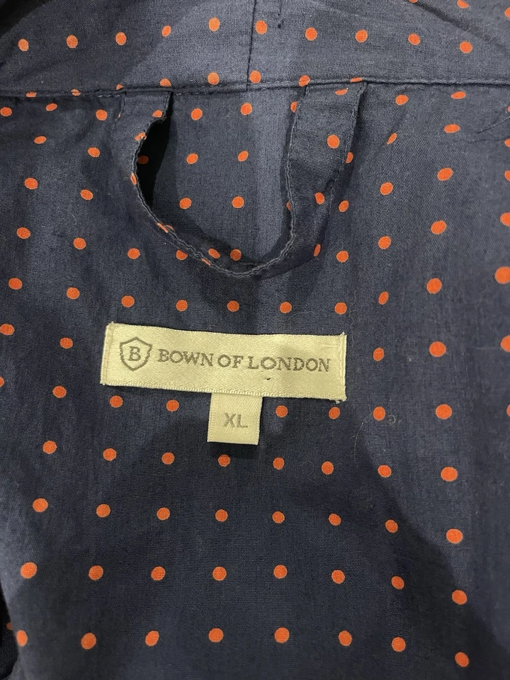 Bown of London Luxury 100% Cotton Long Robe Size X-Large XL Pacifica Polka Dot - Image 4 of 4