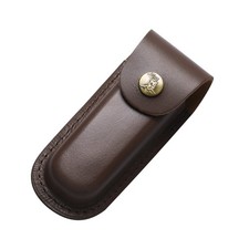 FOLDING POCKET KNIFE BELT SHEATH  Real Leather - Fits 5" Folding Blade Knives