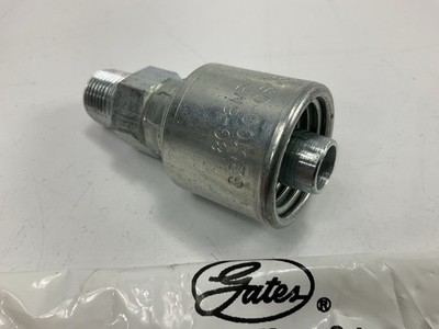Gates G25100-0806 Male Hydraulic Coupling MegaCrimp, 1/2'' ID, 3/8-18 Thread