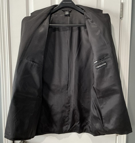 NUEVO Abrigo Deportivo Traje Chaqueta Gris 2 Botones Para Hombre Talla 44R Claiborne Essentials - Imagen 3 de 4