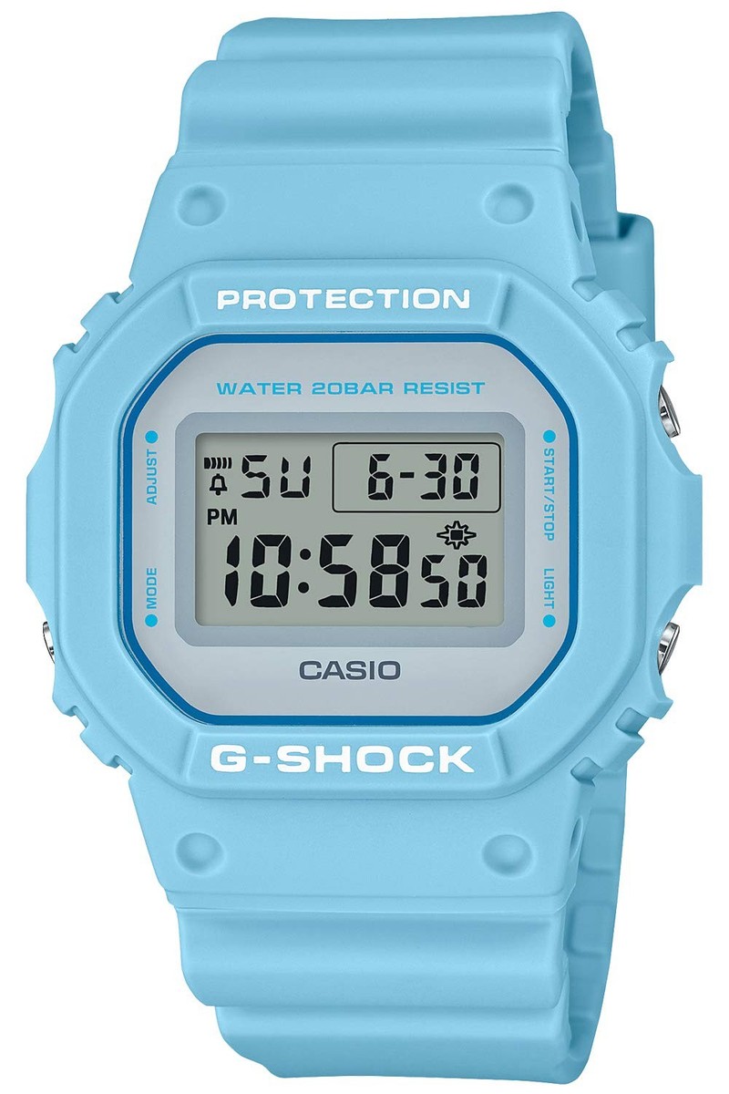 Unused CASIO G-SHOCK DW-5600SC-2JF Blue Digital Men's Watch in Box
