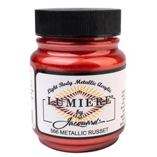 Jacquard Lumiere 2.25oz Fabric Paint Metallic Russet - Metallic Paint for