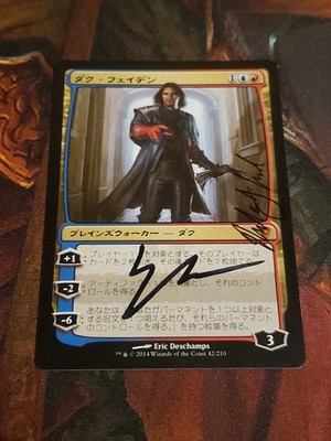 Mtg 1x Dack Fayden Japanisch signiert vom Künstler Eric Deschamps + Richard Garfield