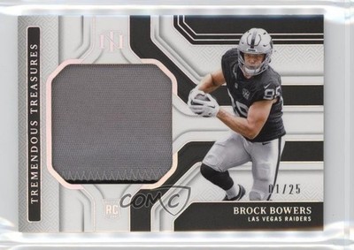 2024 National Treasures Tremendous Holo Silver 1/25 Brock Bowers Rookie RC 6fs