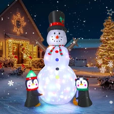 8FT Christmas Decs Inflatable Snowman, Christmas Blow up Yard Decs Snowman with 