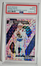 Drake Maye 12/20 - 2025 Panini Mosaic Cherry Blossom Choice #258 PSA 10