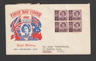 AUSTRALIA FDC 1947 ROYAL WEDDING BLOCK OF 4 ADDRESSED