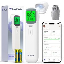 FondCircle Infrared Thermometer Bluetooth syncs readings trend tracking