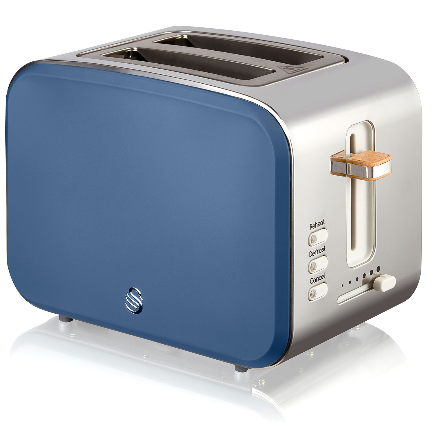 Tostapane con fessura larga 2 fette Design Moderne Nordic 900W SWAN ST14610BLUNE