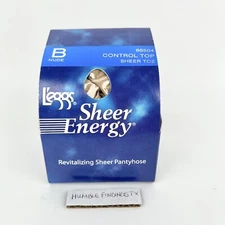 Leggs Sheer Energy NUDE B Control Top Revitalizing Pantyhose 2006 Vintage Box