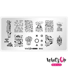 Whats Up Nails B062 Never Lose Control Stamping Plate For Stamped Nail Art