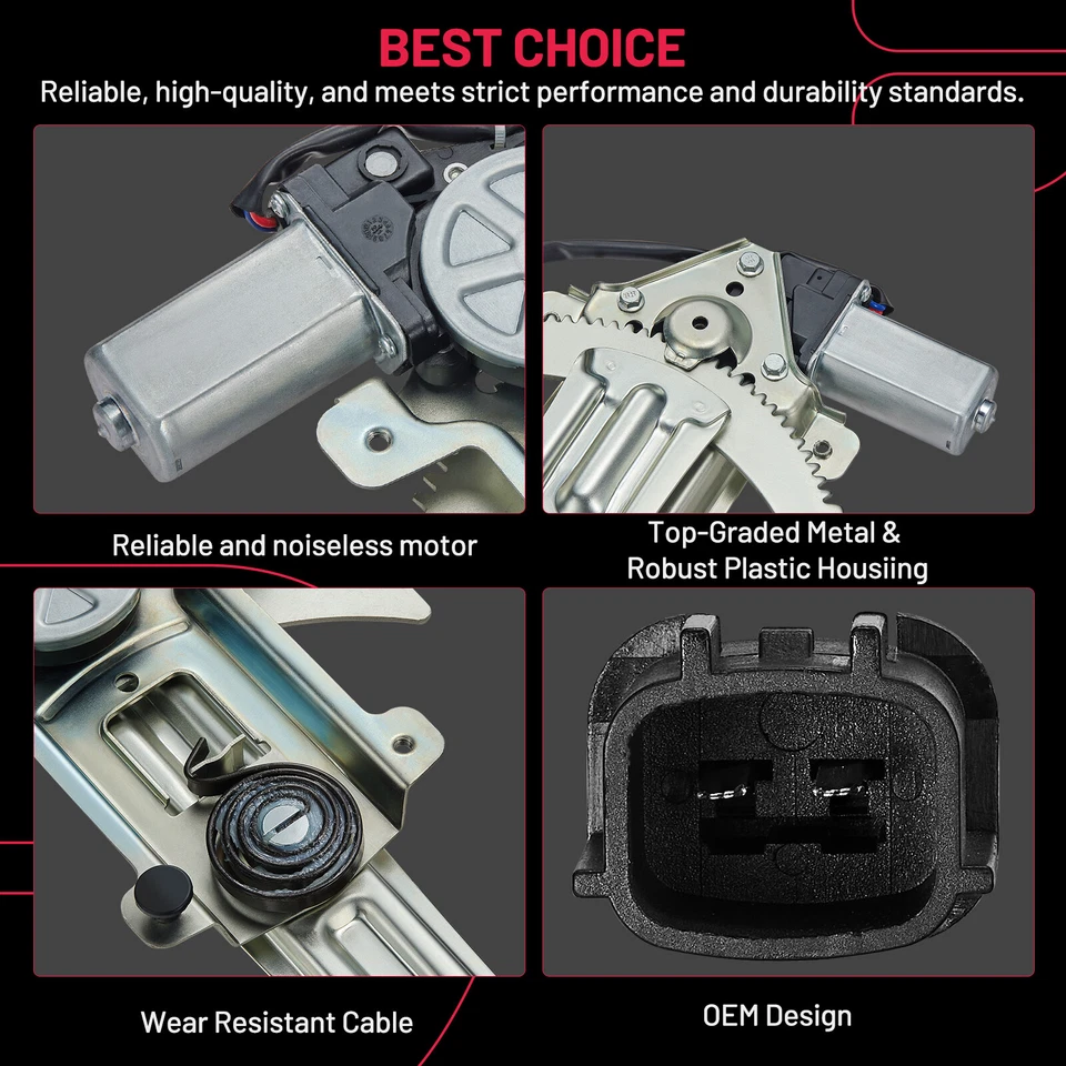 Power Window Regulator With Motor Front Left Side Fit For 2006 Isuzu i-280 i-350 - Image 2 of 4