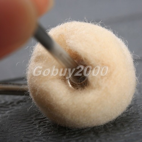 25mm Wool Felt Polishing Buffing Round Wheel & Shank 10pcs Grinder Rotary Tool - Picture 8 of 12