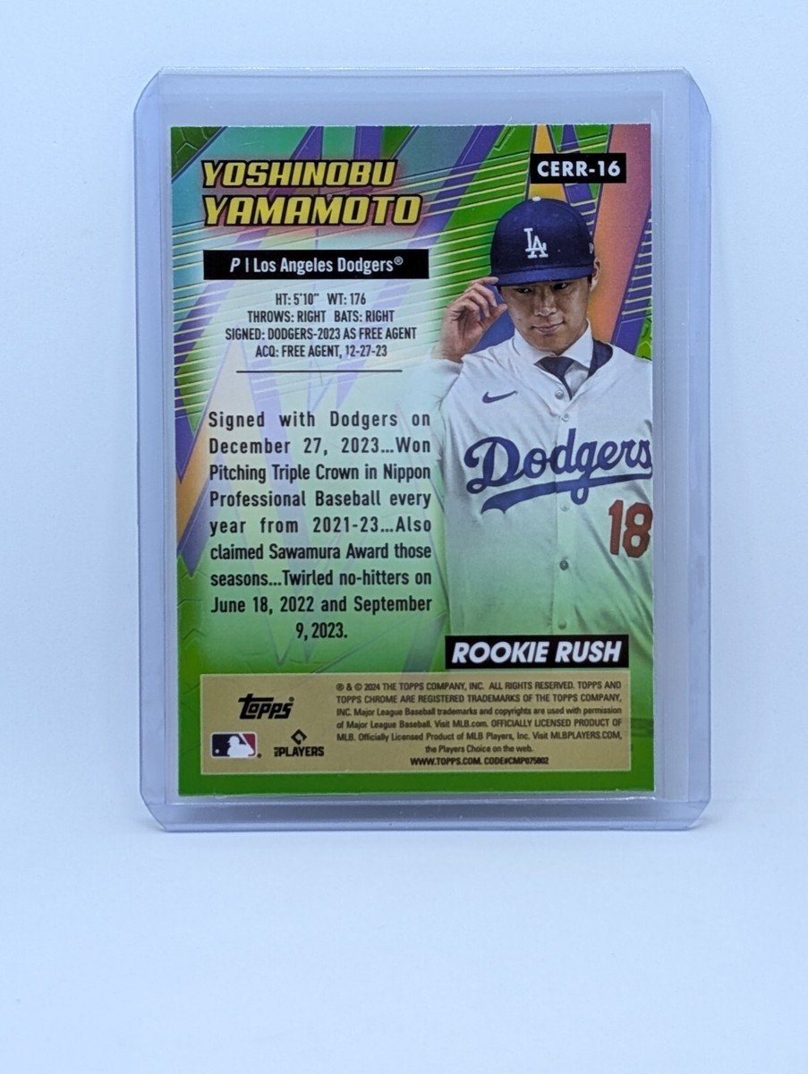 ?YOSHINOBU YAMAMOTO? 2024 Topps Chrome ALL-ETCH ROOKIE RUSH SP 