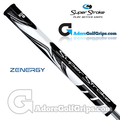 NEU 2023 - SuperStroke ZENERGY Flatso 1.0 Puttergriff - Schwarz / Weiß + Tape