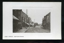 SUTTON- ON - SEA Linclonshire  High Street  with Shops and People  RP
