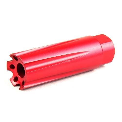 RED Muzzle Brake 1/2x28 TPI Linear Compensator for .22LR .223 /w Washer ...
