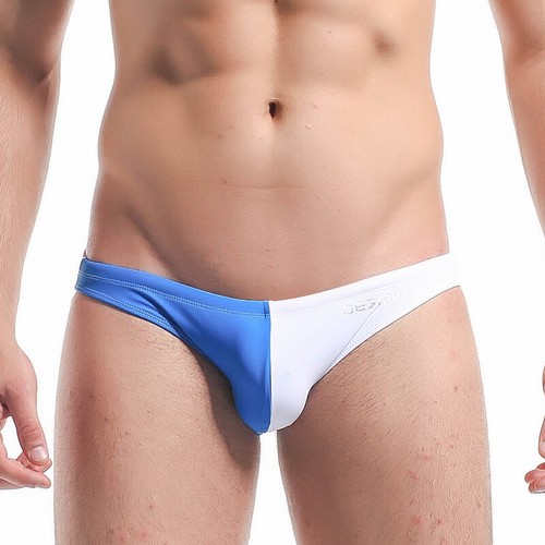 Sexy bañador bikini calzoncillos de natación de cintura baja bloque de color para hombre - Imagen 7 de 11