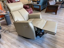 IMG Boss RML287 Medium Power Relaxer Recliner Chair T414 Pebble Leather Lumbar