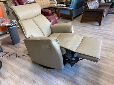 IMG Boss RML287 Medium Power Relaxer Recliner Chair T414 Pebble Leather + Lumbar