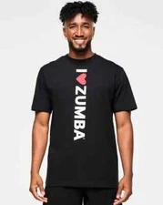 Zumba I Love Zumba Unisex Tee  + FREE SHIP One Size -Choose Black, White or Red!