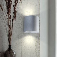 Wand Leuchte Wohn Ess Zimmer Beleuchtung Up Down Alu Strahler Flur Lampe Grau