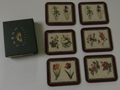Jason Coasters Contemporary Flowers 6 Coasters New Vintage