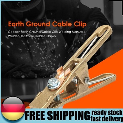 Copper Welding Electrode Holder Earth Ground Wire Clip Welding Clamp Welder Tool