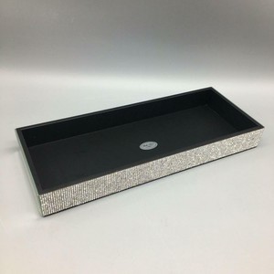 New Bella Lux Vanity Tray Rhinestone Mirrored Glass Bathroom Small Damage Ebay