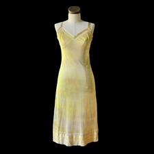 DYED PETALS Vintage Hand Botanically Dyed Tie-Dyed Slip Dress XS/S 32