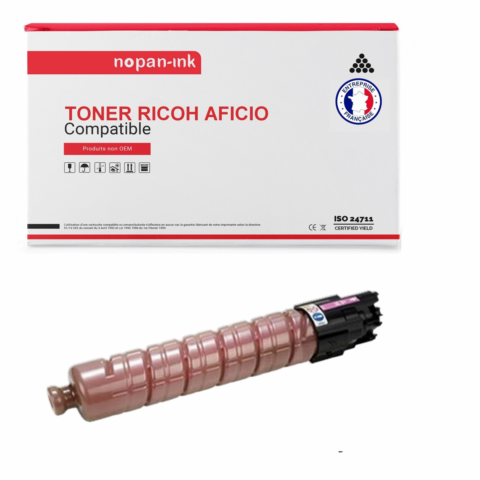 Toner compatible RICOH 888314 TYPE 245 Magenta à haute densité colorimétrique