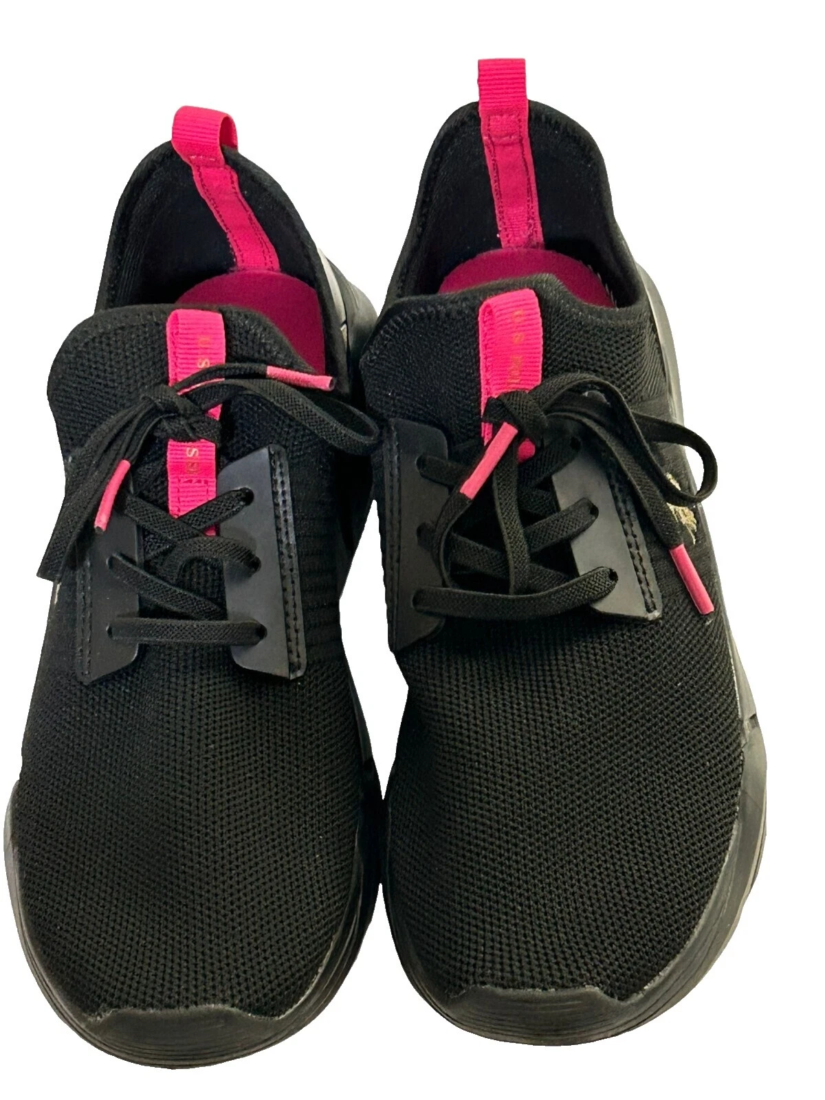 Negro Sólido US Polo Assn. Zapatos deportivos para mujeres