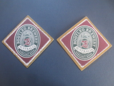 2 different BOOTLEG Micro BREWERY,Western Australia BEER Coasters 